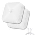 WhitePoplar Rechargeable Motion Sensor Closet Light, Rechargeable Battery Operated Ceiling Light Wireless, 500LM Wireless Motion Activated Light for Shower Stairs Hallway Pantry Porch Garage, 5000K 2 Pack